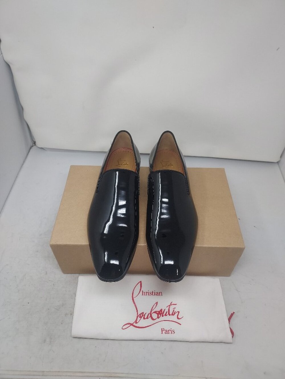 Christian Louboutin MENS Dandelion Black Patent Loafer Shoe - Picture 5 of 12
